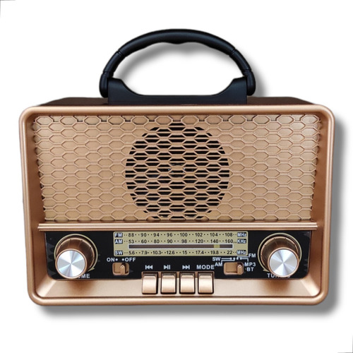 Radio Am Fm Portatil Bluetooth Retro Vintage Madeira Antigo