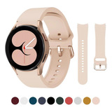 Pulseira Compativel Com Galaxy Watch4 46mm 42mm 40mm Lte Bt Cor Pink Largura 20 Mm