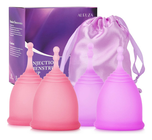 Paquete De 4 Copas Menstruales, Kit De Tazas Menstruales Reu