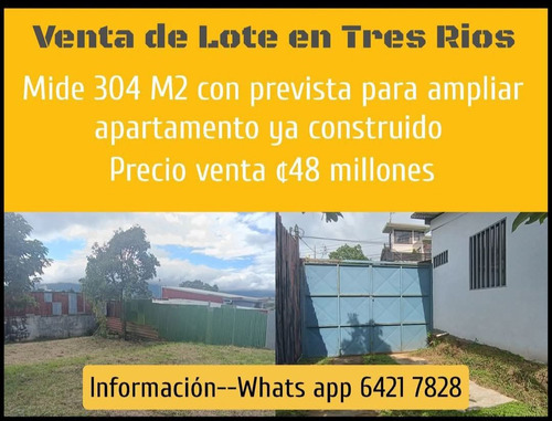 Se Vende Lote En Tres Rios