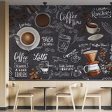 Papel De Parede Adesivo Personalizado Cafeteria Café Cozin