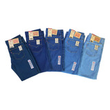 Lote 5 Pantalones Corte Recto Uso Rudo Mezclilla 505 Zipper