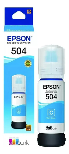 Tinta Epson 504 Cyan L4150 L4160 L6161 L6171 L6191 70ml