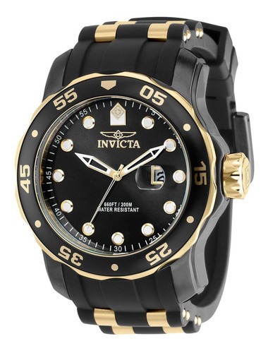 Reloj Invicta 39414 Pro Diver Quartz Hombre Color De La Correa Negro