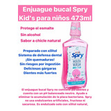 Enjuague Bucal Spry Kids 473ml Sabor Chicle Sellado Y Nuevo