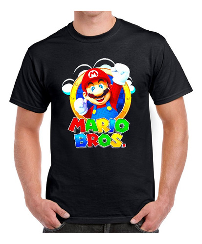 Playera - Mario Bros - Super World Mariobros Clasico