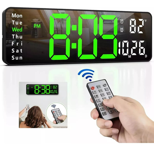 Reloj De Pared Digital Decorativo Led Pantalla Grande