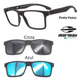 Oculos Mormaii Swap Ng Duo 6098 A14 Preto Fosco + 2 Clipons