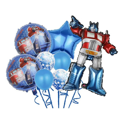 Globos Transformers Fiesta De Para Cumpleaños 8 Pieces