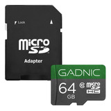 Memoria Micro Sd Gadnic 64 Gb Ultra - 48 Mbs - Clase 10