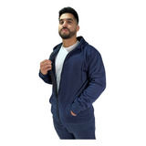 Campera Con Capucha Corderito Interno Hombre Abrigada