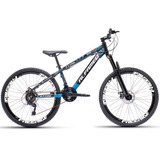 Bicicleta Aro 26 Alfameq Atake 21 Marchas Freio A Disco Cor Preto/azul Tamanho Do Quadro 13