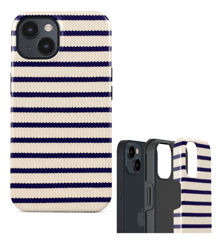 Carcasa Diseño Con Efecto Tela Funda Doble Capa Para iPhone