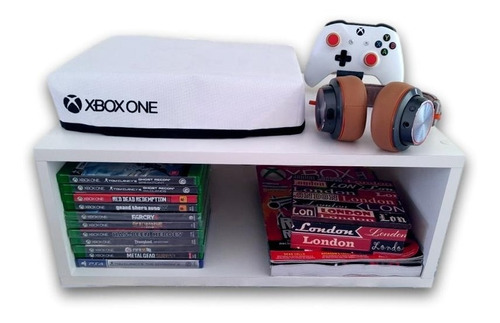 Nicho De Parede P/ Video Game Console 50x20x35cm Mdf 