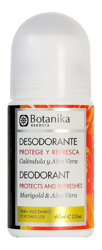 Desodorante Roll On De Caléndula Y Aloe Vera Natural X 60ml