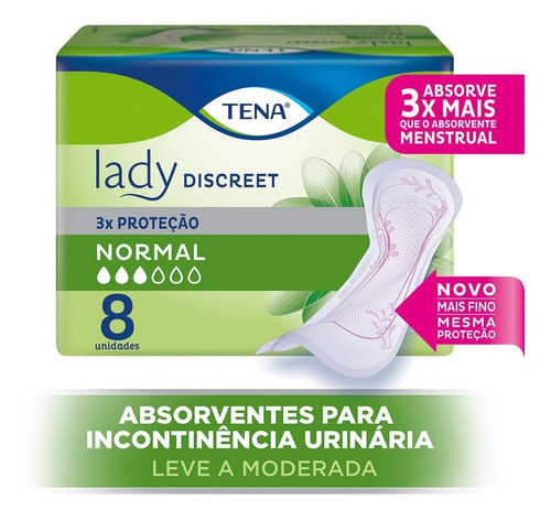 Absorvente Tena Lady Discreet Normal 5 Pacotes 40 Unidades !