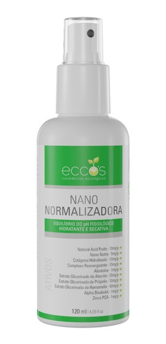 Nano Normalizadora -tonico Hidratante E Secativo 120ml Eccos