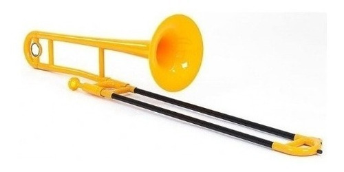 Trombon Tenor Plastico Parquer Amarillo Funda Soporte Cuota