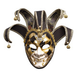 Disfraz De Bufón Veneciano, Máscara De Halloween