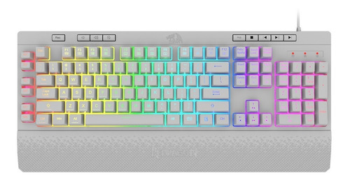 Teclado Gamer Redragon Shiva K512-w Membrana Blanco Rgb