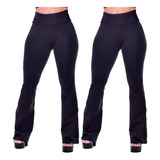 Kit Com 2 Calça Legging Bailarina P/ Treino Flanelada Grossa