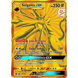 Carta Pokémon Solgaleo Gx Dourado Português Full Art Sm104a