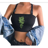 Croptop Dragón Verde