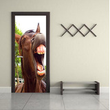 Vinilo Para Puerta Caballo Campo Horse Vinil Decorativo M9