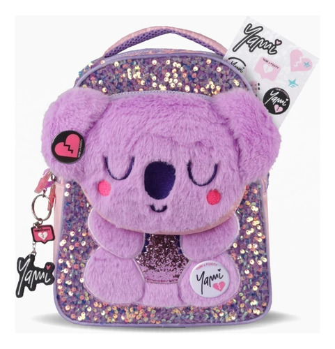 Mochila Espalda 12 Pulgadas Furry Pets Koala Violeta Footy