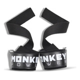 Straps Grip Cinta Monkey Power Soporte Gym Crossfit Fitness Color Negro