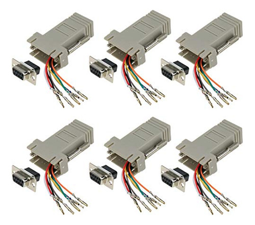 Adaptador Ethernet Dahszhi Db9, Rj45 Modular F/f