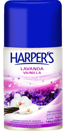 Aromatizador Harper's 220ml -rep Lavanda Vainilla-pack X 6 U