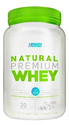 Natural Whey Protein 2 Lb Star Nutrition Apto Vegetariano Sabor Vainilla Caramel