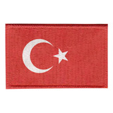 Patch Sublimado Bandeira Turquia 5,5x3,5 Bordado
