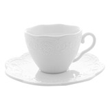 Jogo 4 Xícaras Branca Café Chá Porcelana 120ml 