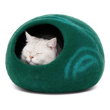 Meowfia Cama Tipo Cueva De Fieltro Premium Para Gatos, Hecha