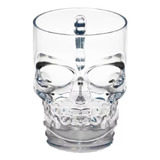 Set De 2 Vasos Cerveceros Calavera 540 Ml Transparentes