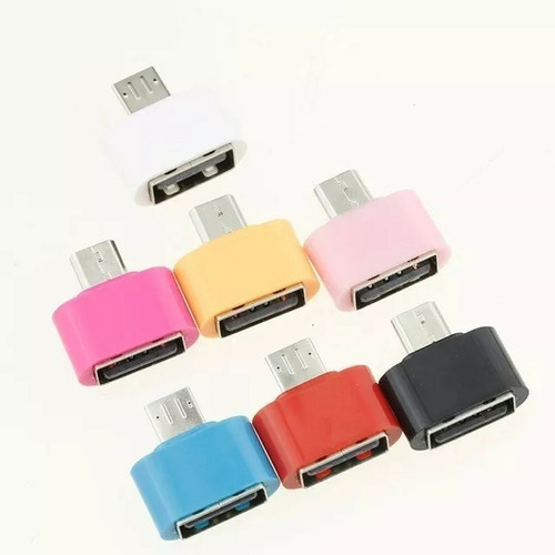 Mini Adaptador Otg V8 Micro Usb A Usb En Colore Mayoreo 10pz