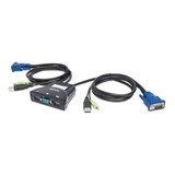 Mini Switch Kvm Usb 2 En 1 Manhattan 151245 Negro / V /v