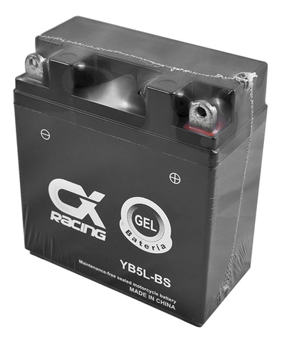 Batería Gel Yb5l-bs Cxracing Moto Libre De Mantenimiento