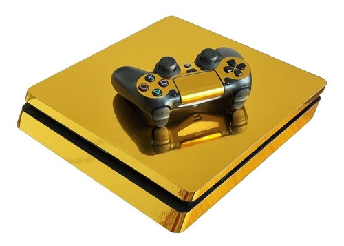 Skin Dorado Oro Para Playstation 4 Ps4 Slim