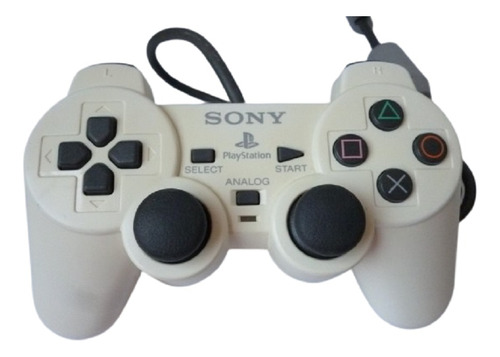 Controle Ps1 Branco Dual Shock Sony Playstation 1 Class A Jp