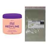 Argila Verde 500g E Creme Quente Previne Gordura E Celulite