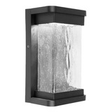 Lampara Muro Led Exterior Negro 16w Luz Suave Cálida Tecnolite Hled-201/n