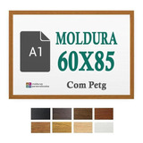 Moldura Preta Quadro 60x85 A1 Para Impressão Poster Com Petg