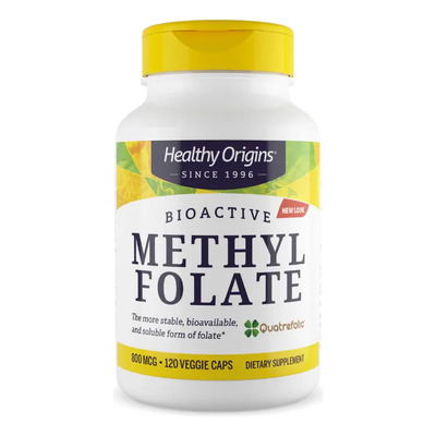 Healthy Origins Metil Folato Herbal 800mcg 120 Cápsulas Libre Gluten Vegano | Envío gratis