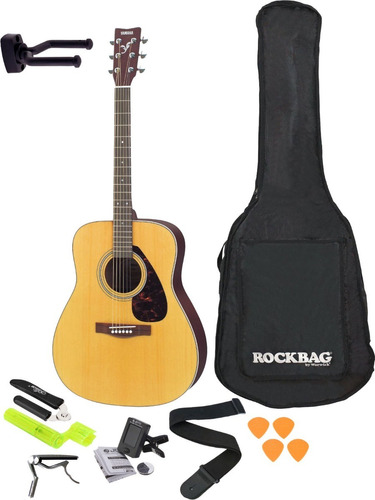 Kit Guitarra Acústica Yamaha F310 Natural + Estuche Afinador