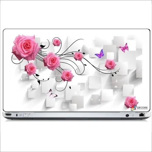 Skin Adesivo Decorativo Protetor Para Notebook Flores Rosas 