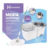 Balde Con Mopa Centrifuga 5l. Escurridor Acero Y Dispenser