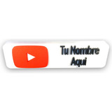 Letrero Nombre Personalizado Canal Youtube Logo Placa 3d